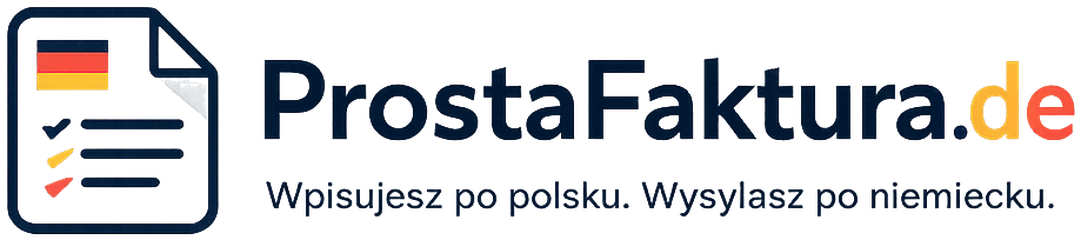 ProstaFaktura.de — wpisujesz po polsku, wysyłasz po niemiecku